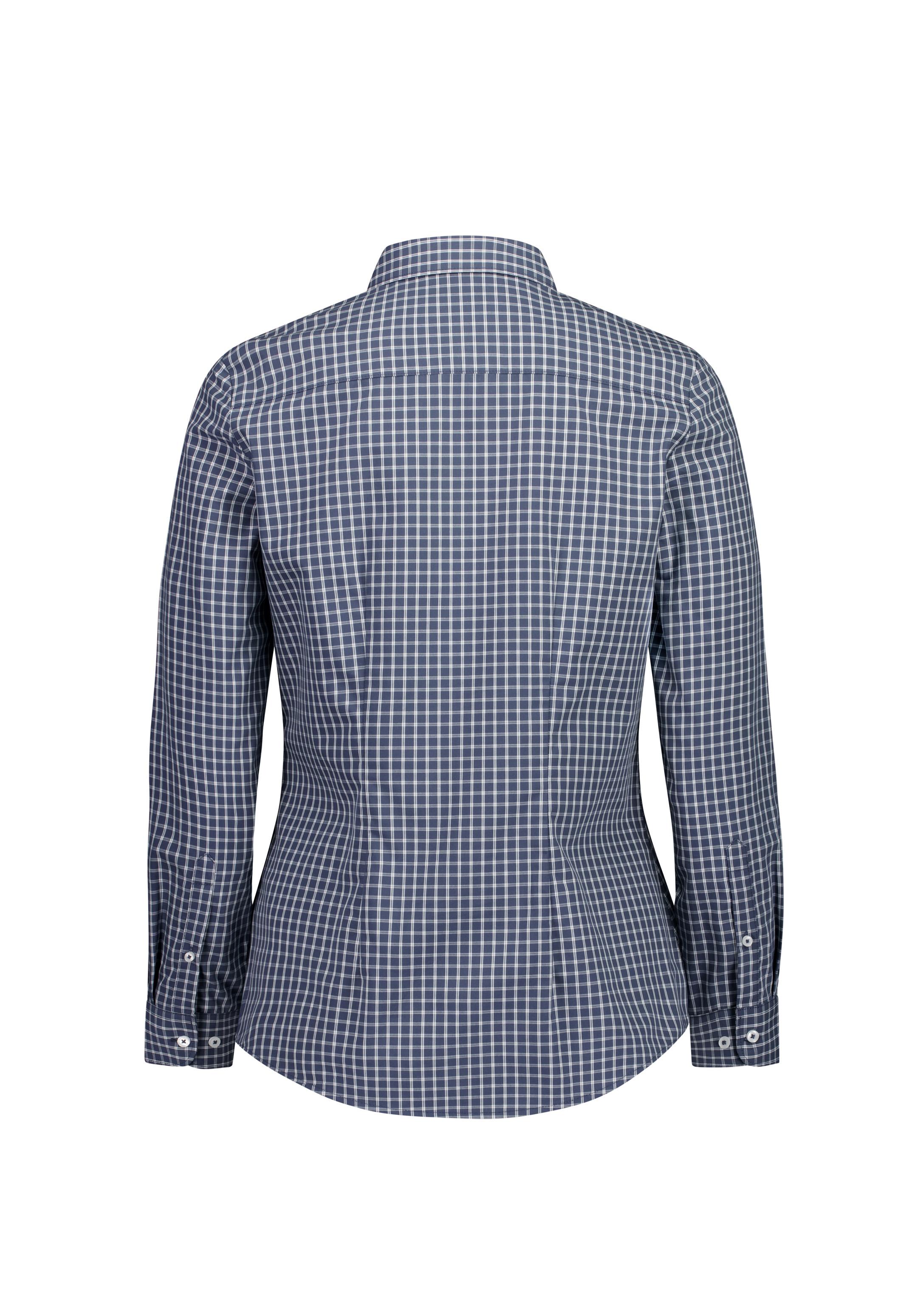 Noah Womens Long Sleeve Shirt Storm Blue/White Check