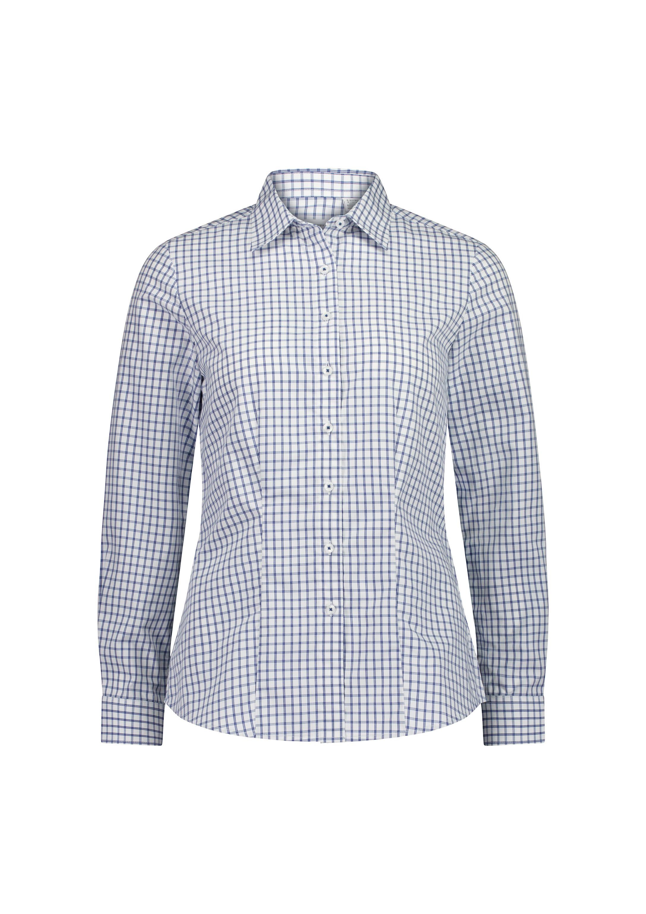 Noah Womens Long Sleeve Shirt White/Blue