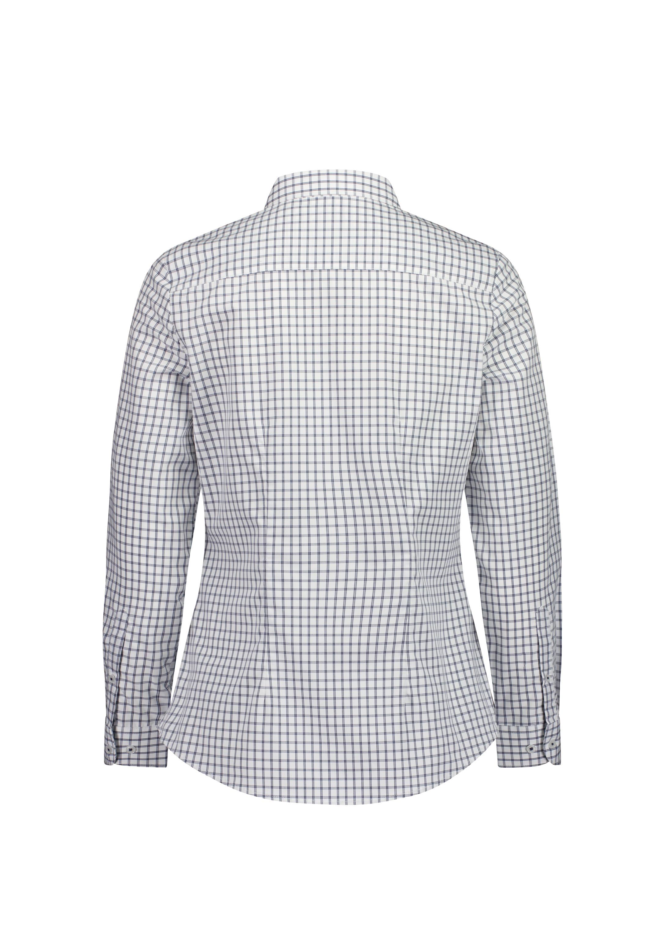 Noah Womens Long Sleeve Shirt White/Storm Blue Check