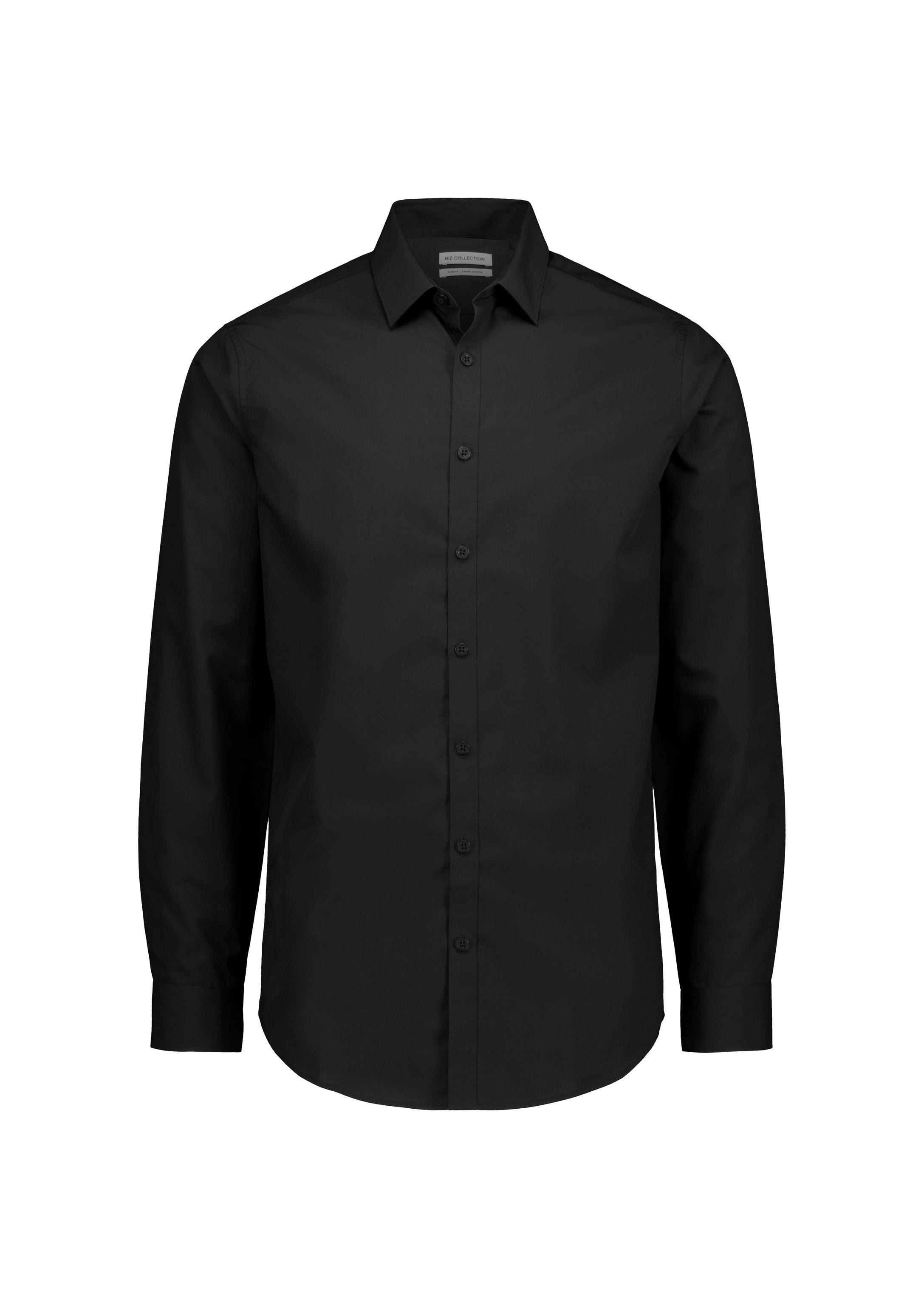 Lexington Mens Slim Fit Long Sleeve Shirt Black