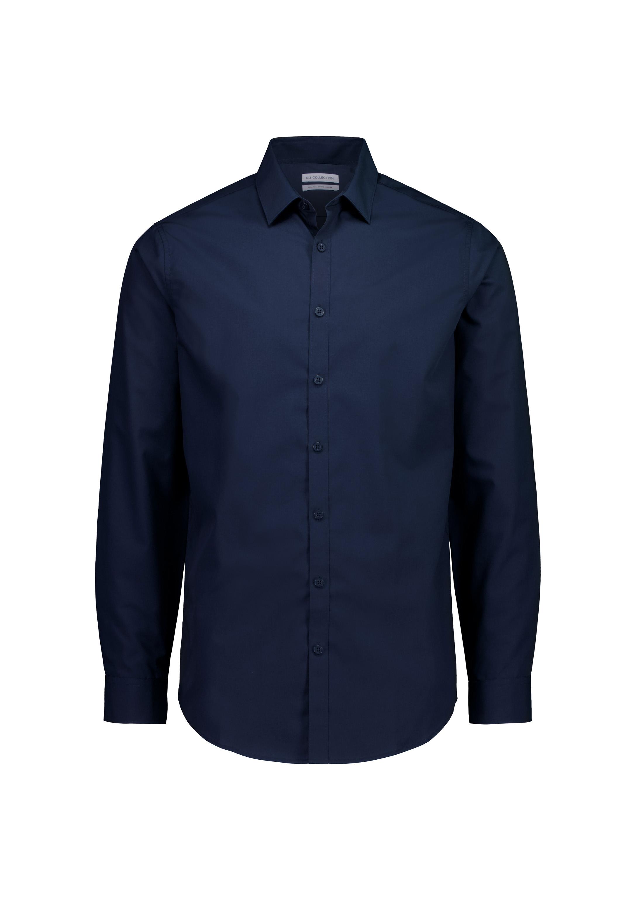 Lexington Mens Slim Fit Long Sleeve Shirt Navy