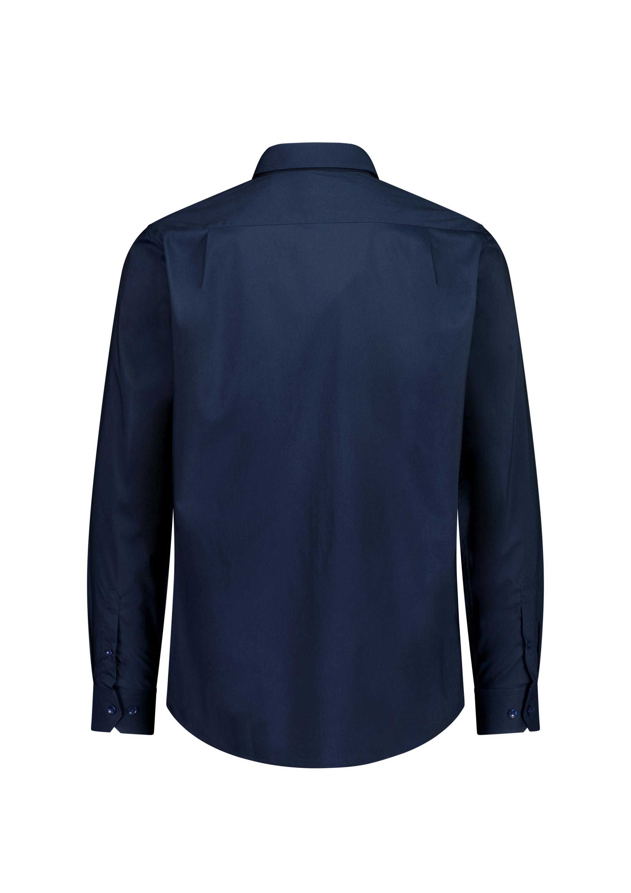Fitzroy Mens Classic Fit Long Sleeve Shirt Navy