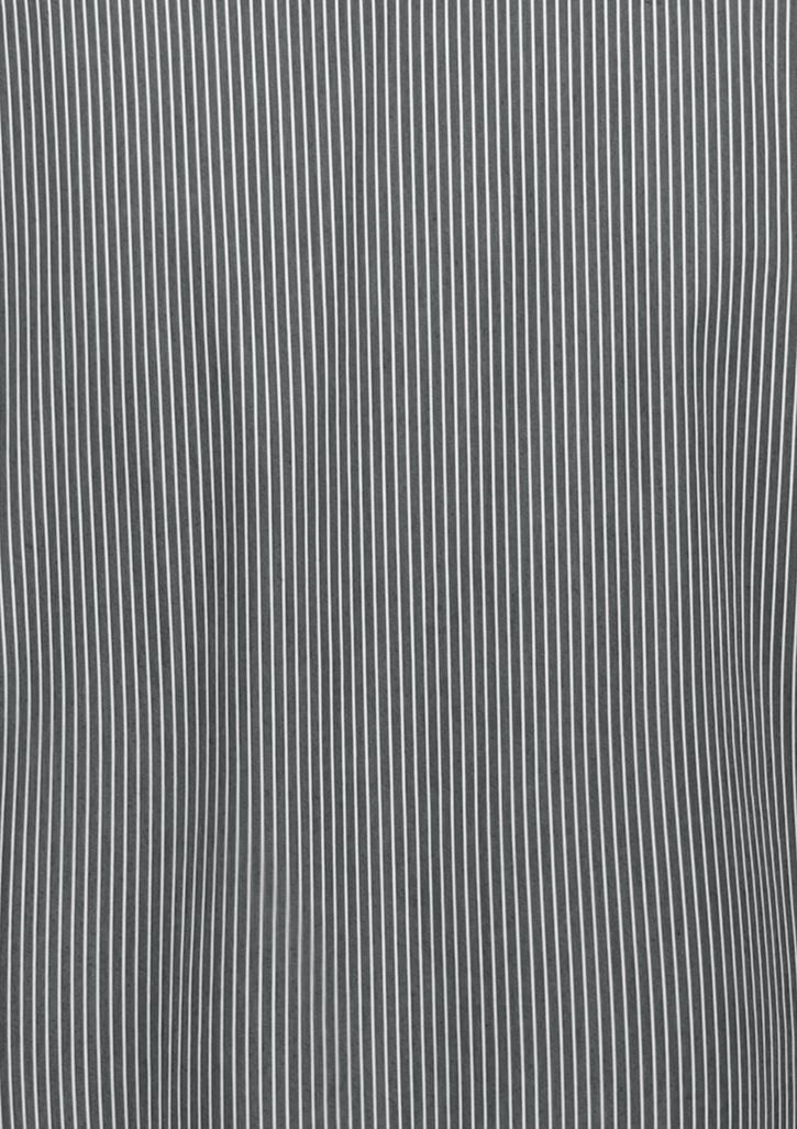 Fitzroy Mens Classic Fit Long Sleeve Shirt Slate/White Stripe