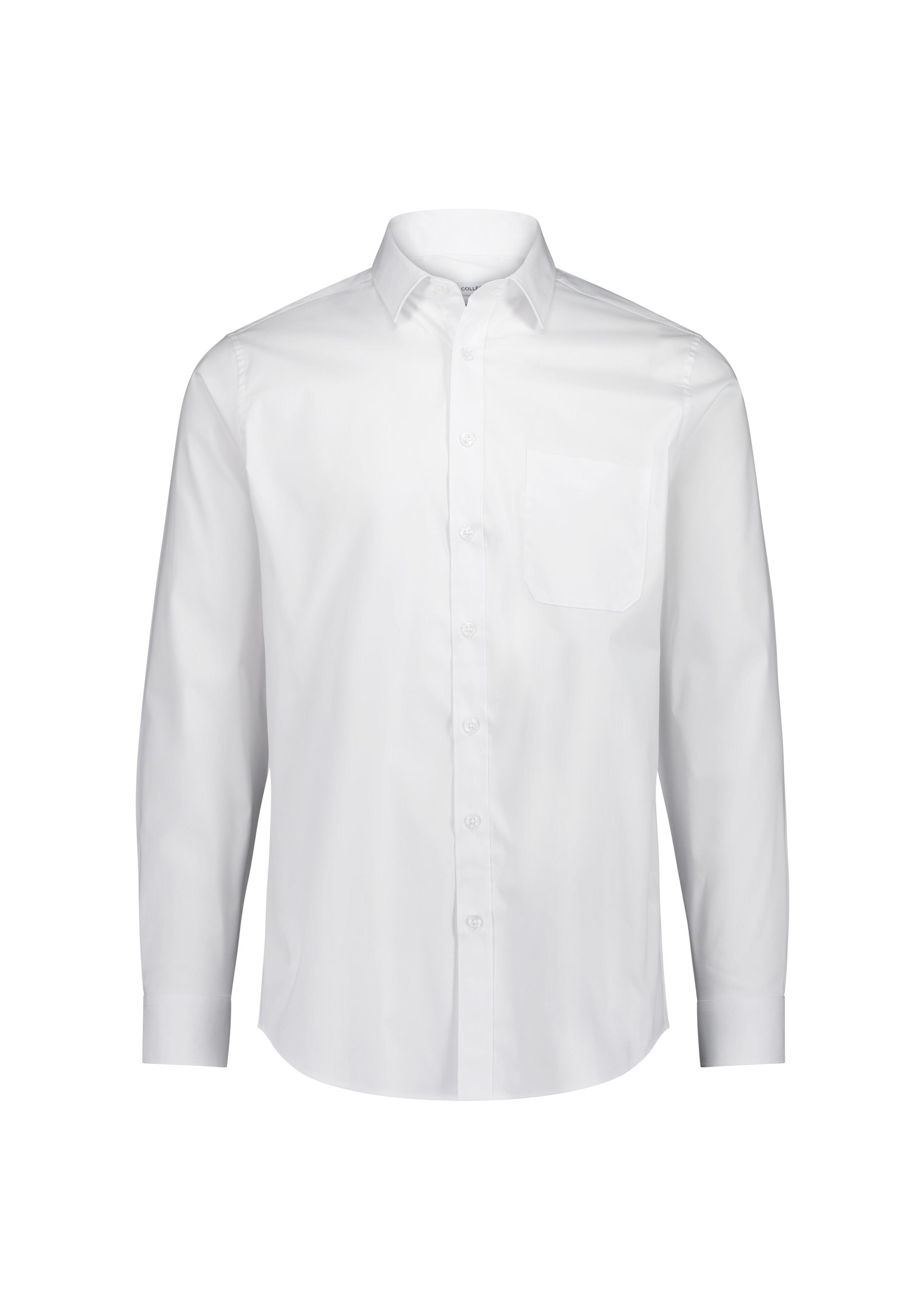 Fitzroy Mens Classic Fit Long Sleeve Shirt White