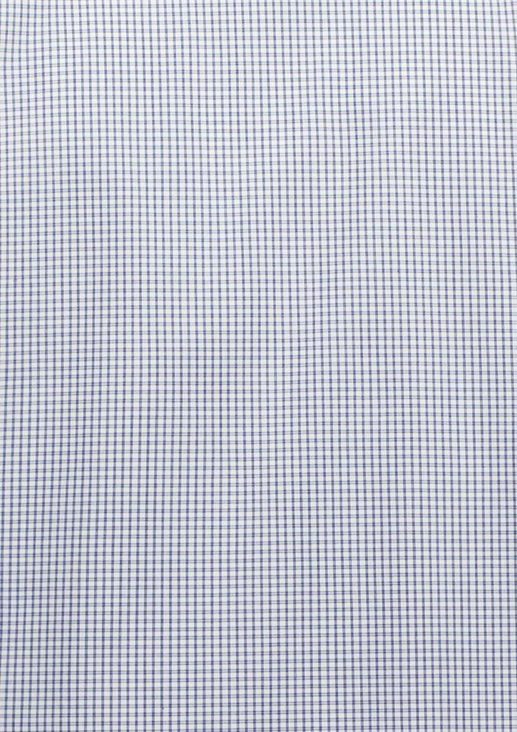 Fitzroy Mens Classic Fit Long Sleeve Shirt White/Navy Check