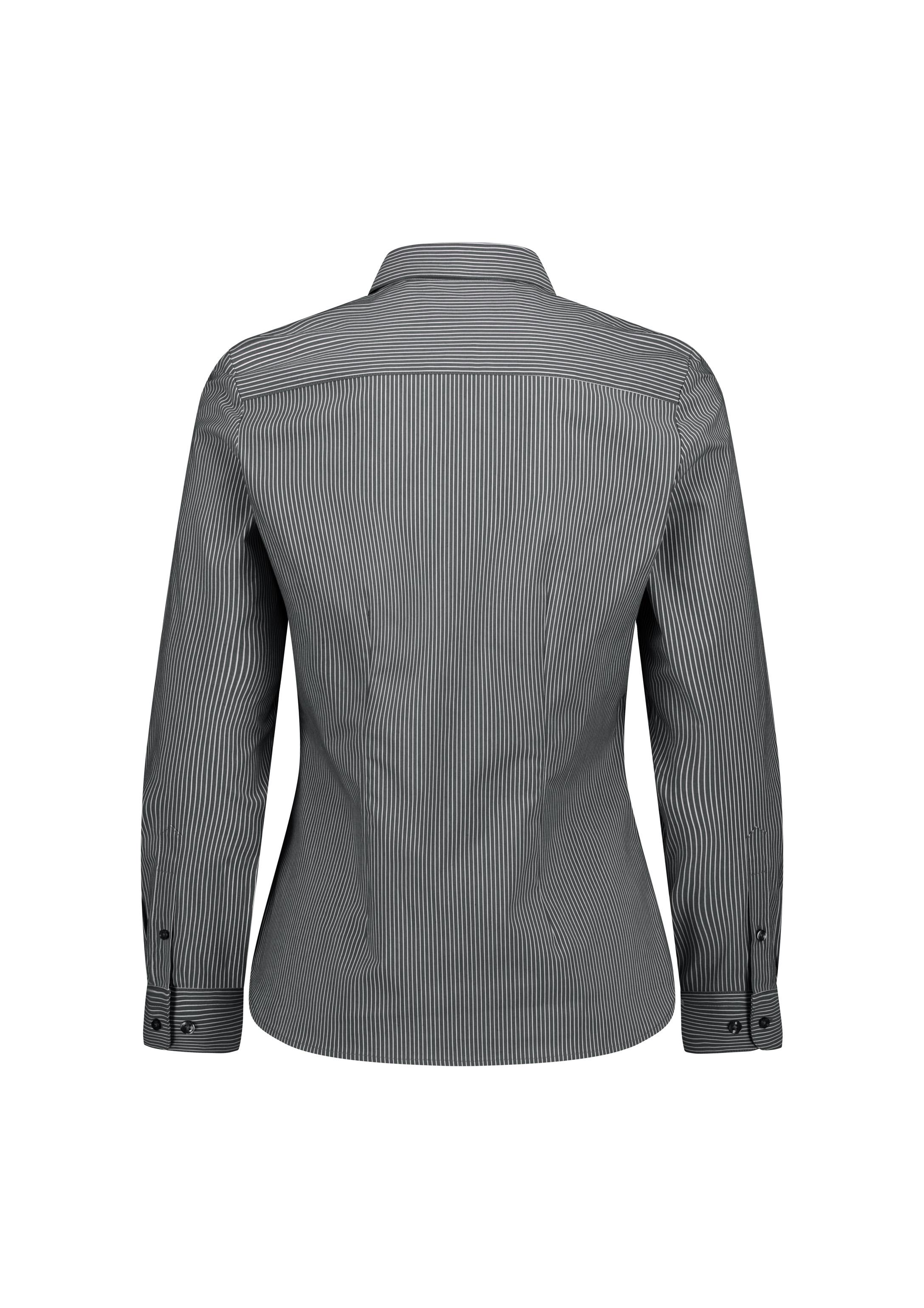 Fitzroy Womens Long Sleeve Shirt Slate/White Stripe
