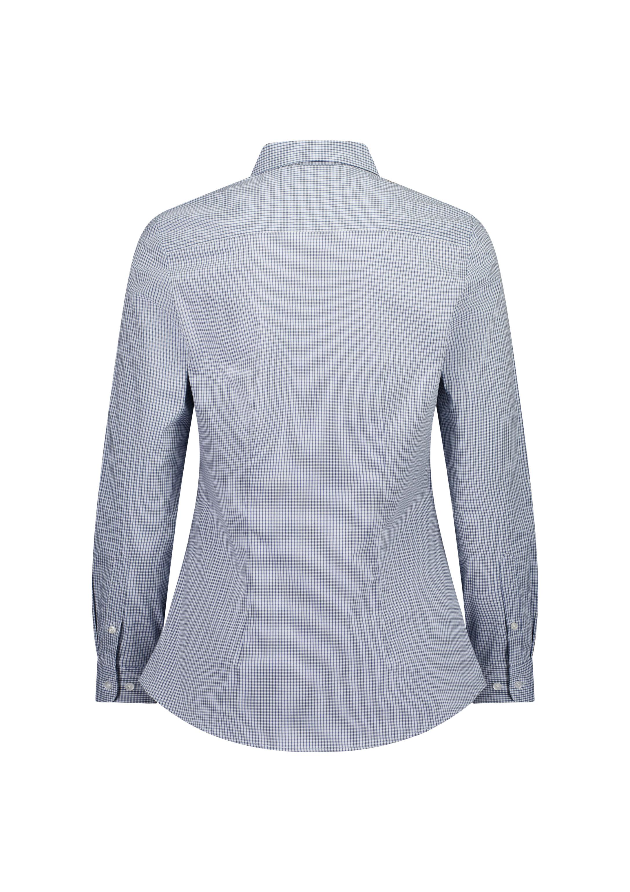 Fitzroy Womens Long Sleeve Shirt White/Navy Check