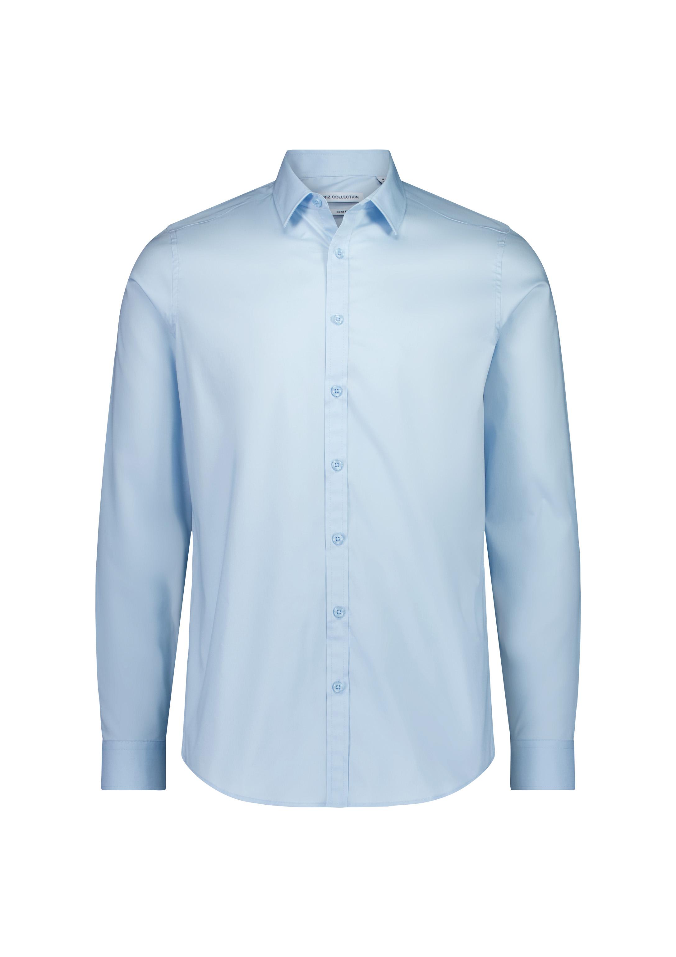 Fitzroy Mens Slim Fit Long Sleeve Shirt Sky
