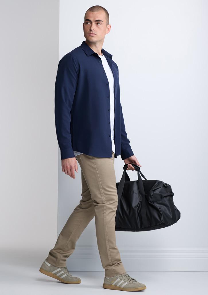 Quick Dry Movement Mens Long Sleeve Shirt Navy