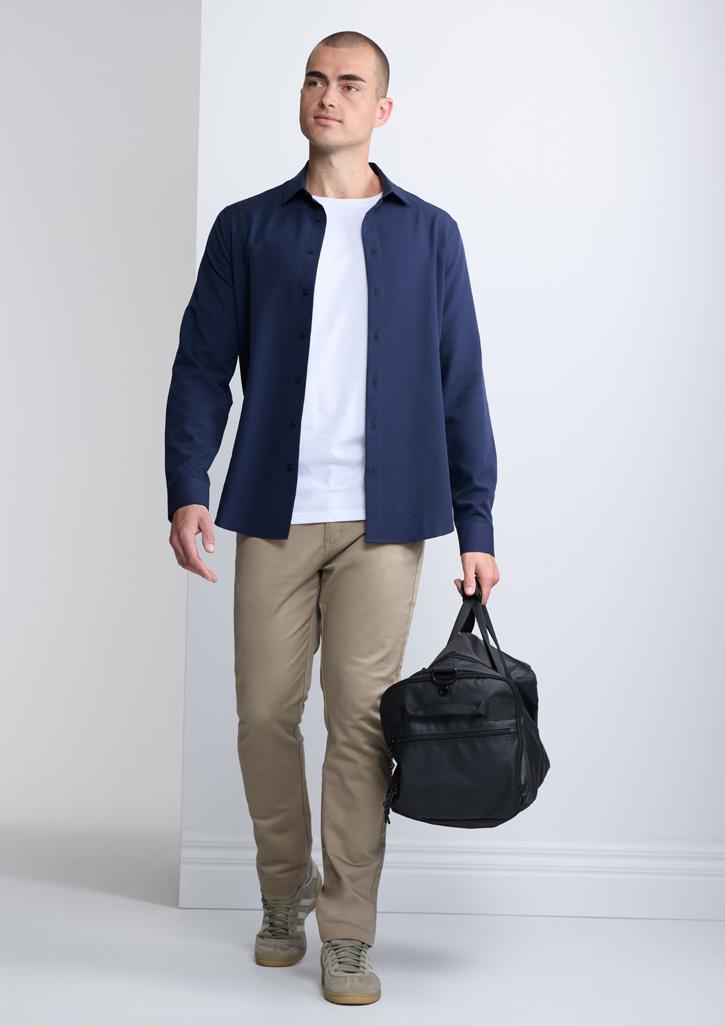 Quick Dry Movement Mens Long Sleeve Shirt Navy