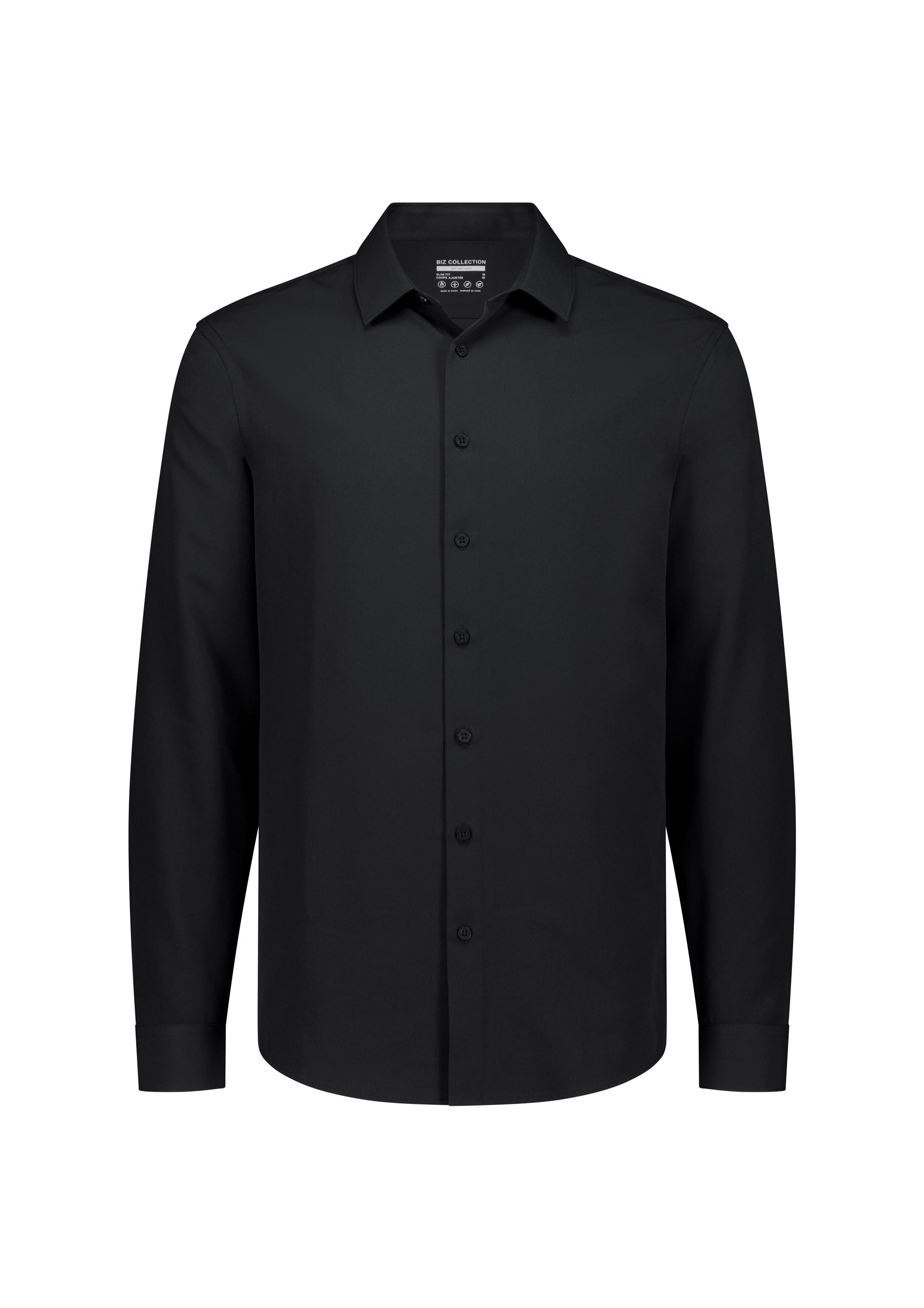 Quick Dry Movement Mens Long Sleeve Shirt Black