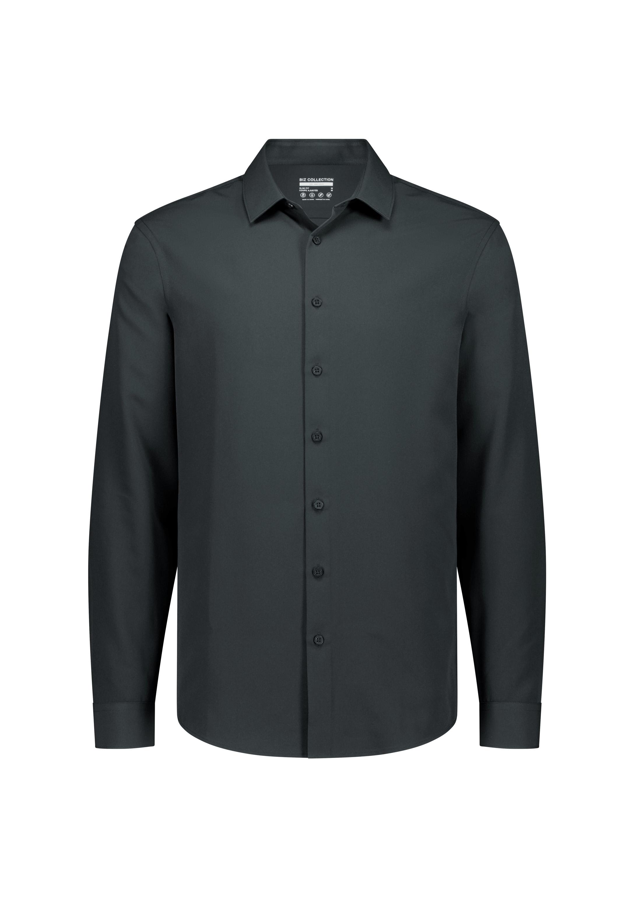 Quick Dry Movement Mens Long Sleeve Shirt Charcoal