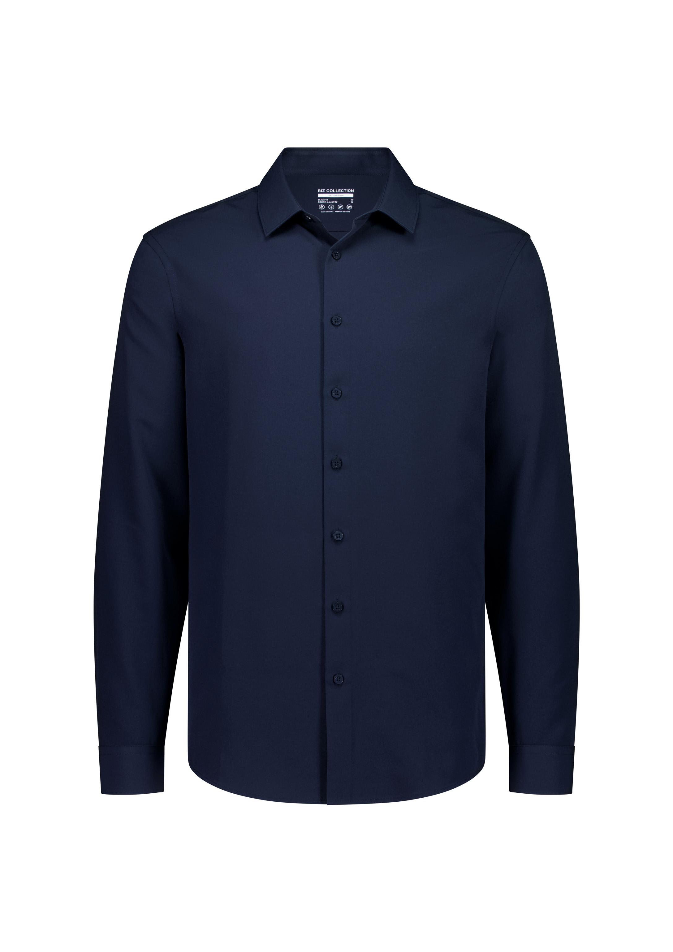 Quick Dry Movement Mens Long Sleeve Shirt Navy