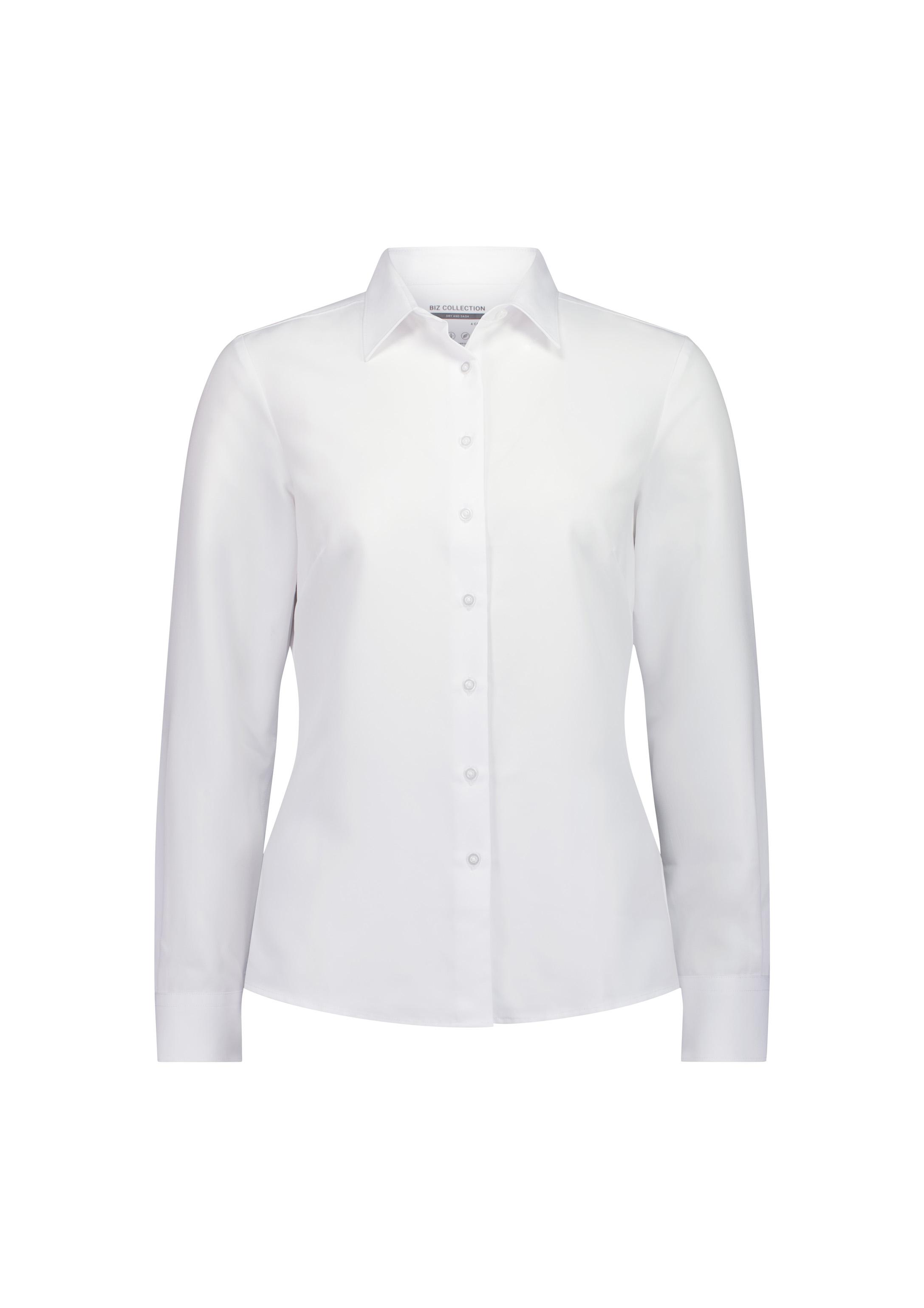 Quick Dry Movement Womens Long Sleeve Shirt White