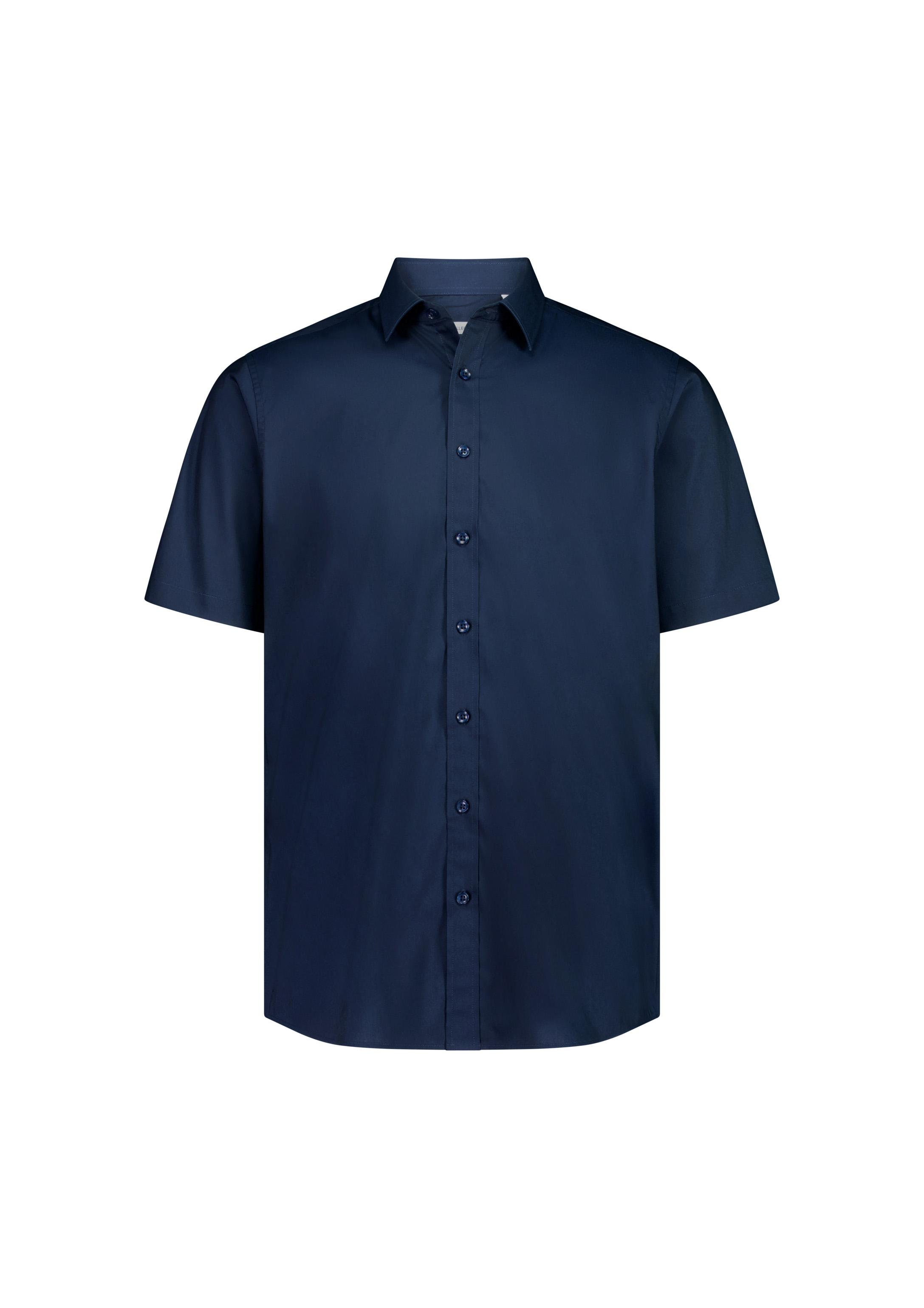 Fitzroy Mens Classic Fit Short Sleeve Shirt Navy