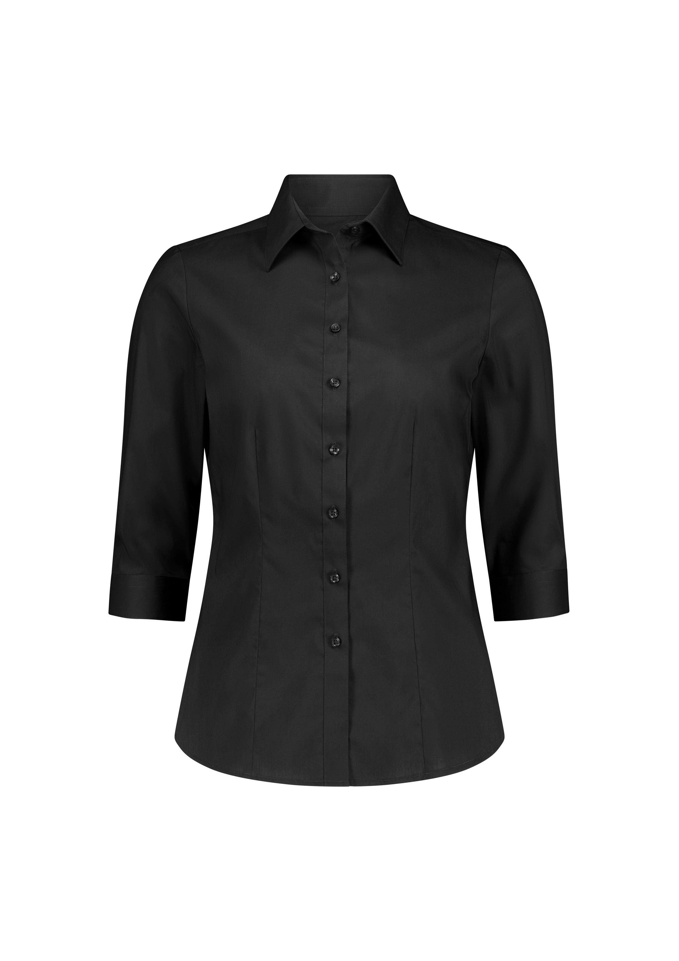 Fitzroy Womens 3/4 Sleeve Shirt Black