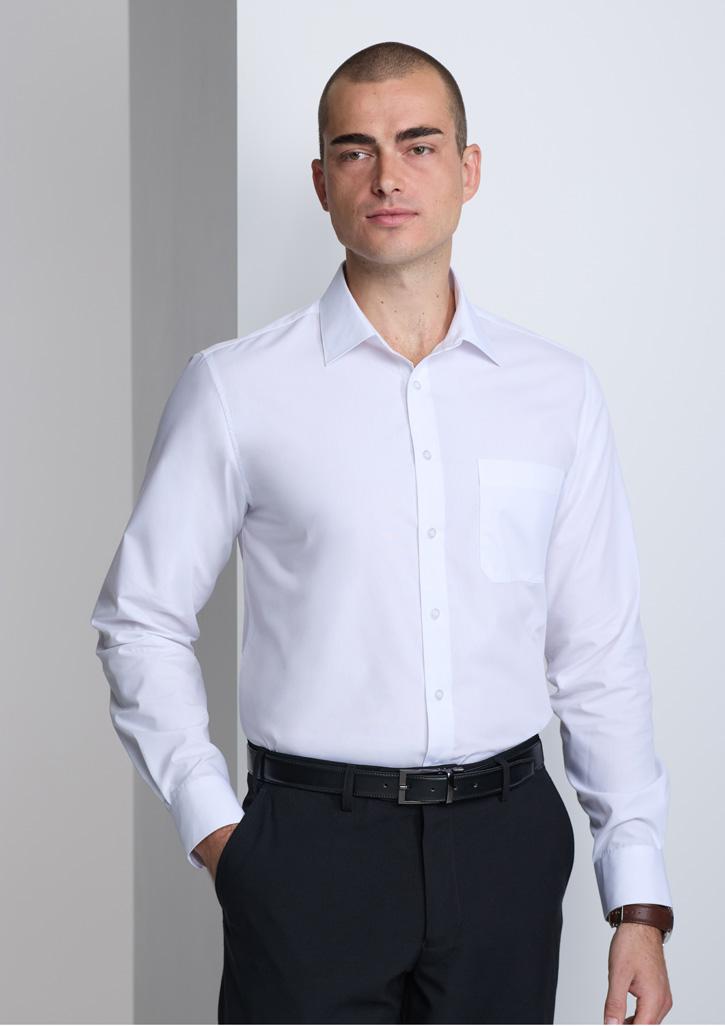 Lexington Mens Classic Fit Long Sleeve Shirt White