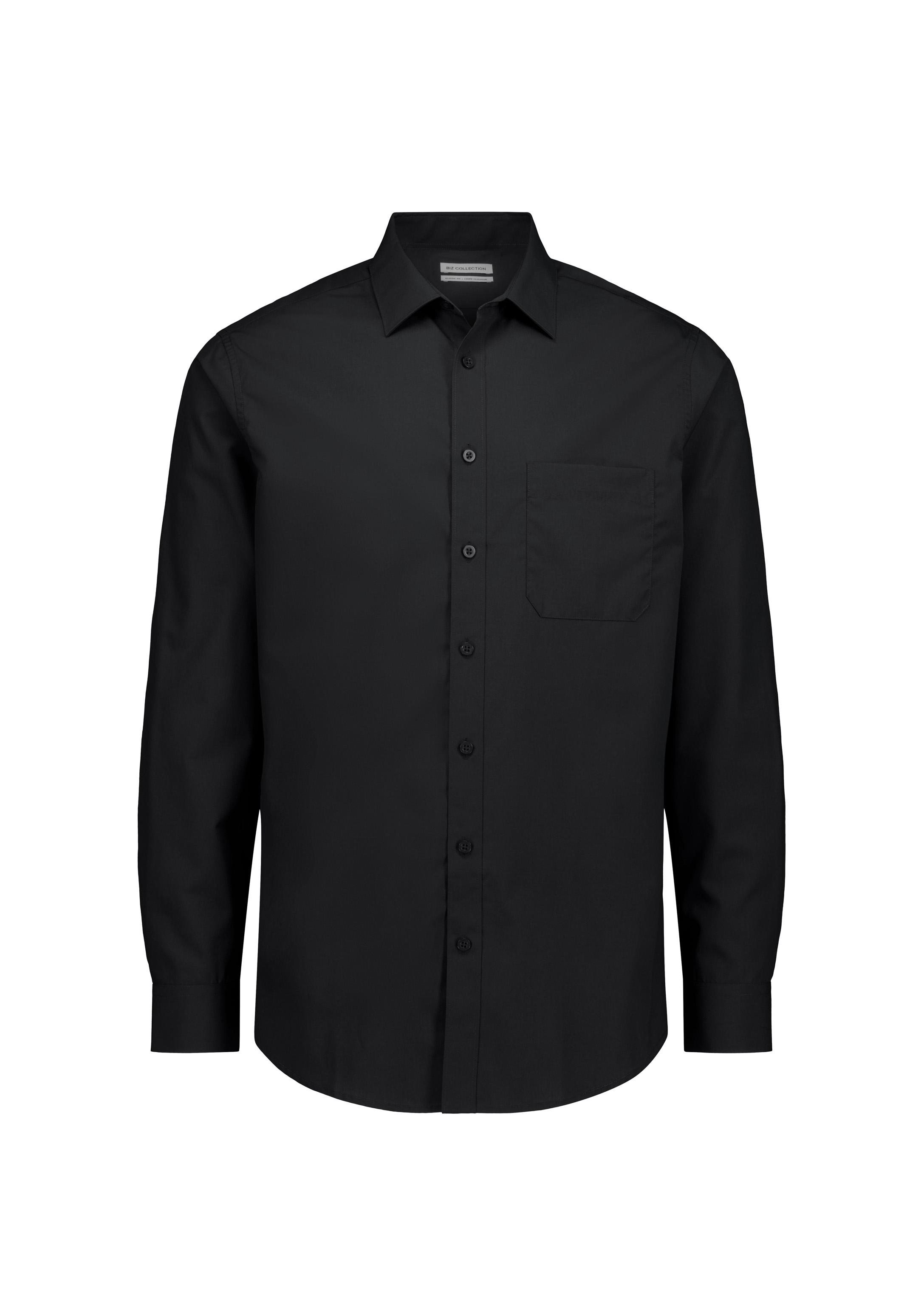 Lexington Mens Classic Fit Long Sleeve Shirt Black
