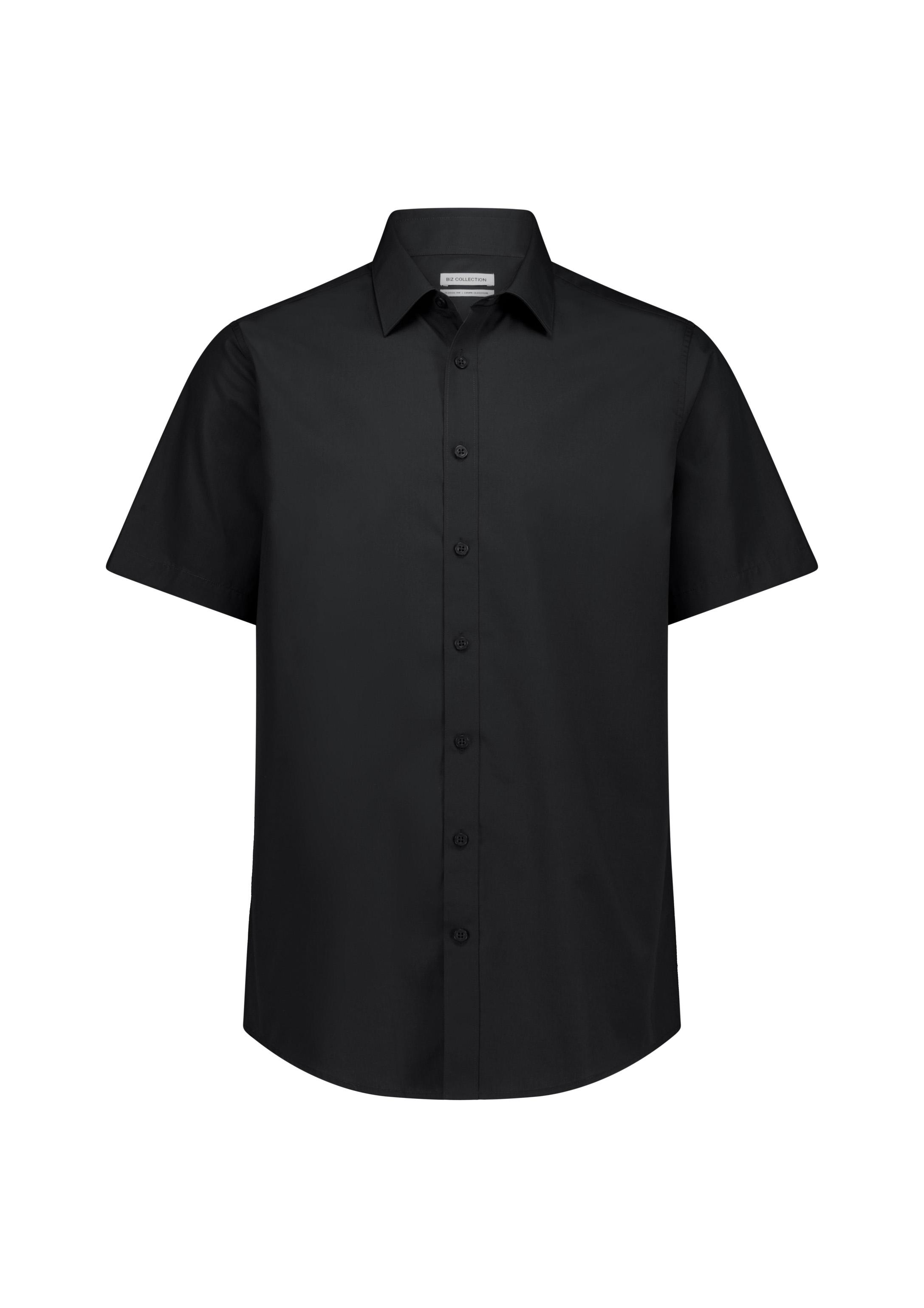 Lexington Mens Classic Fit Short Sleeve Shirt Black
