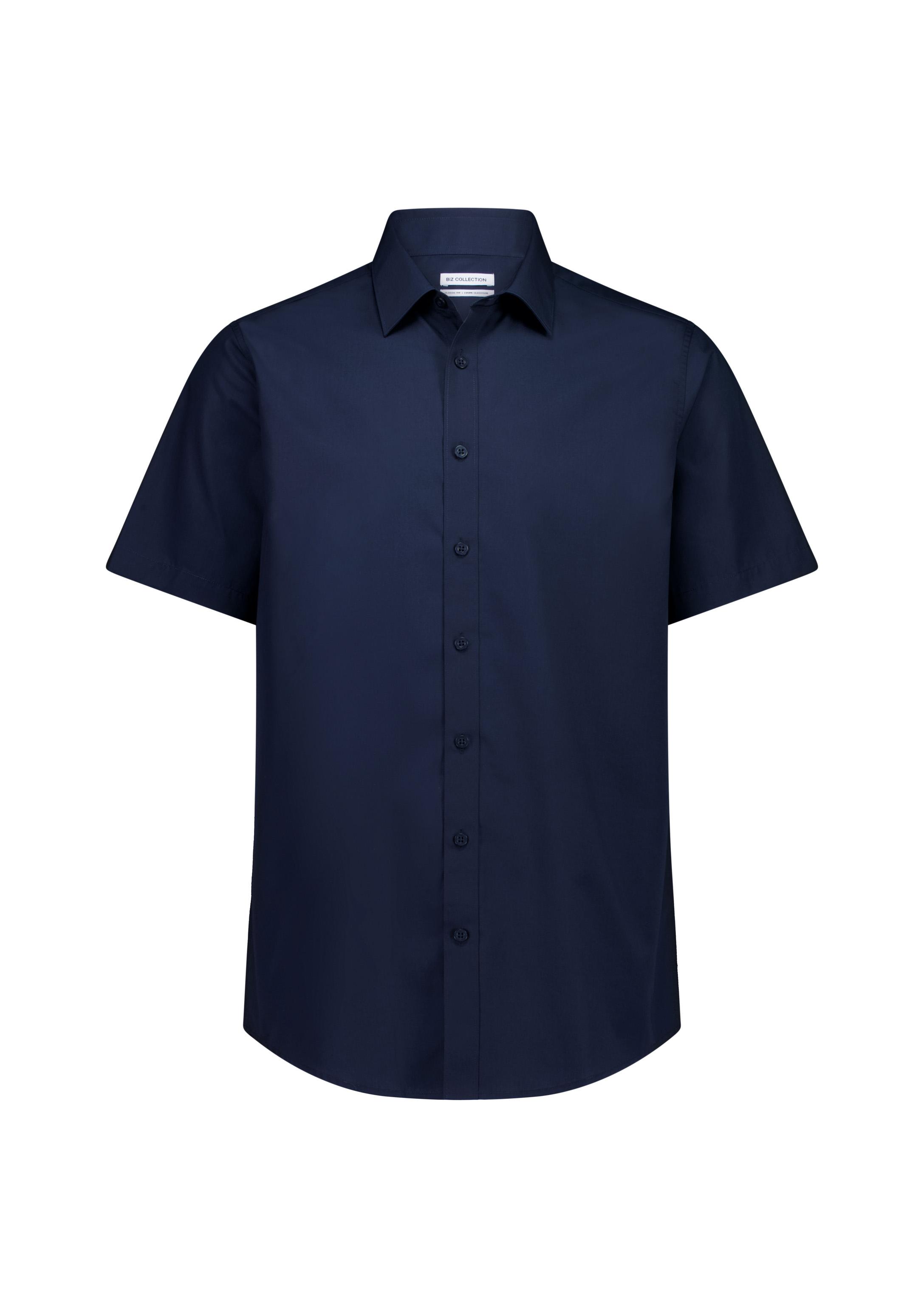Lexington Mens Classic Fit Short Sleeve Shirt Navy