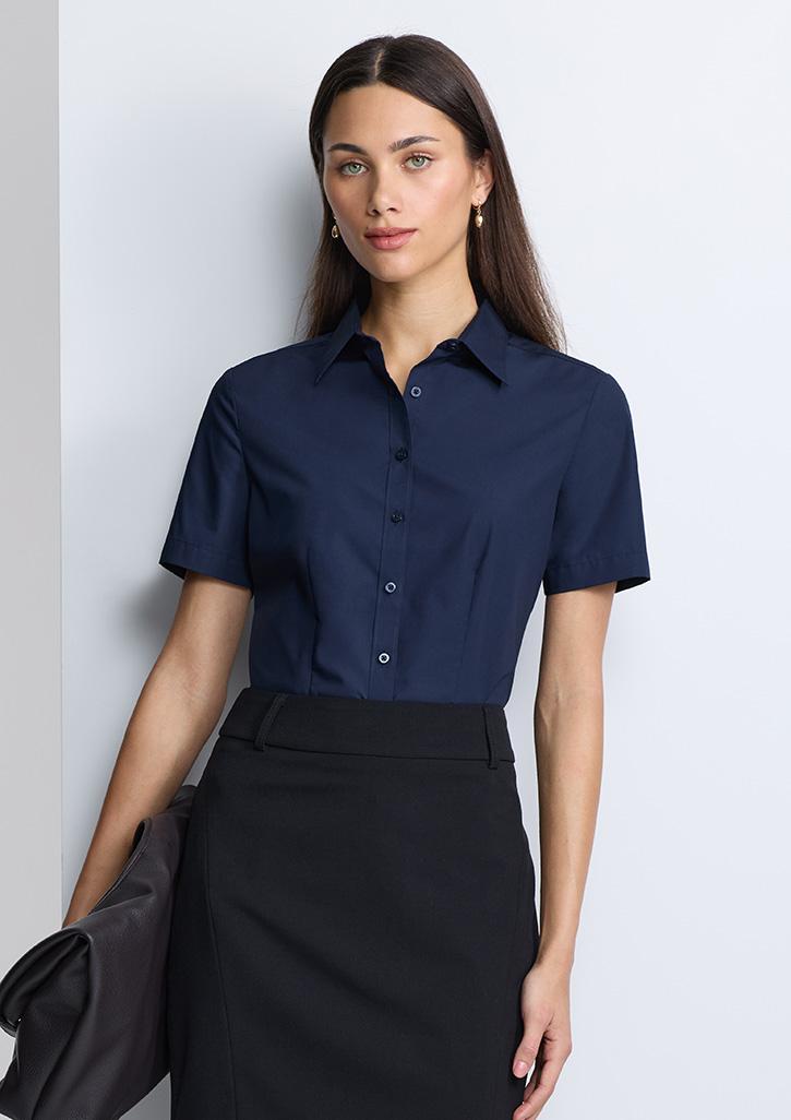 Lexington Womens Short Sleeve Shirt Navy