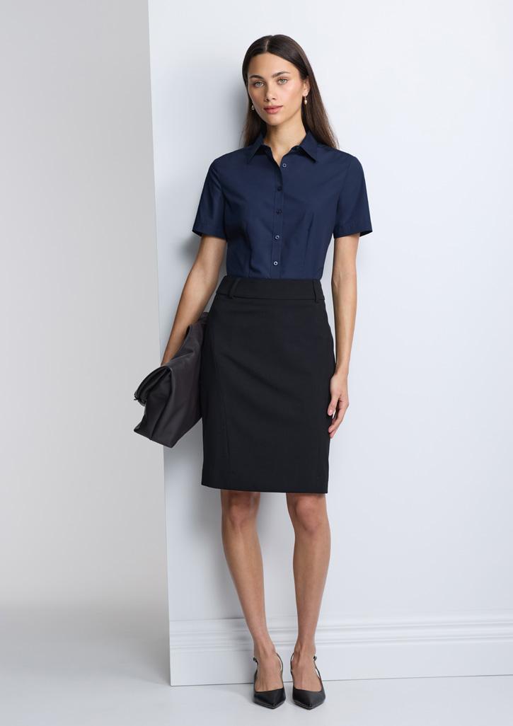 Lexington Womens Short Sleeve Shirt Navy