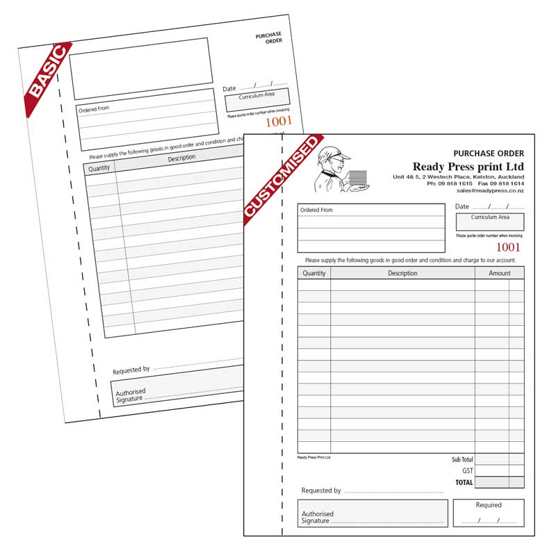 PURCHASE ORDER BOOKS 800-X-800