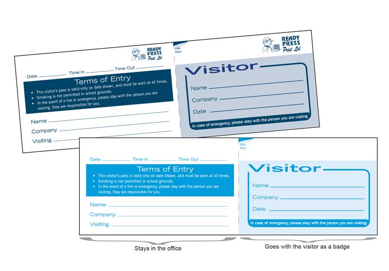 VISITOR PAD LABEL PADS 800 x 800